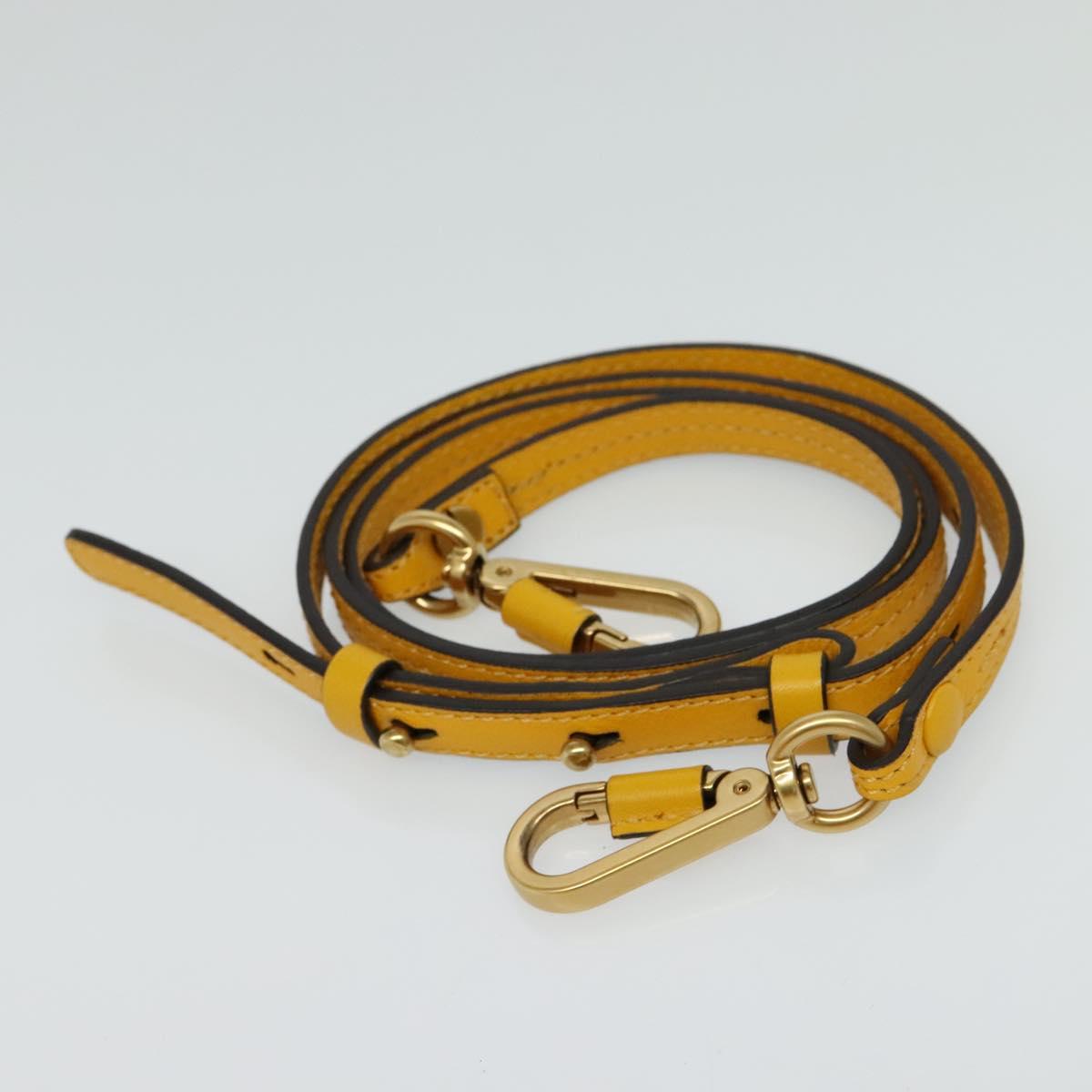 Chloe Nile Minaudière Hand Bag Leather 2way Yellow Gold Auth 117672