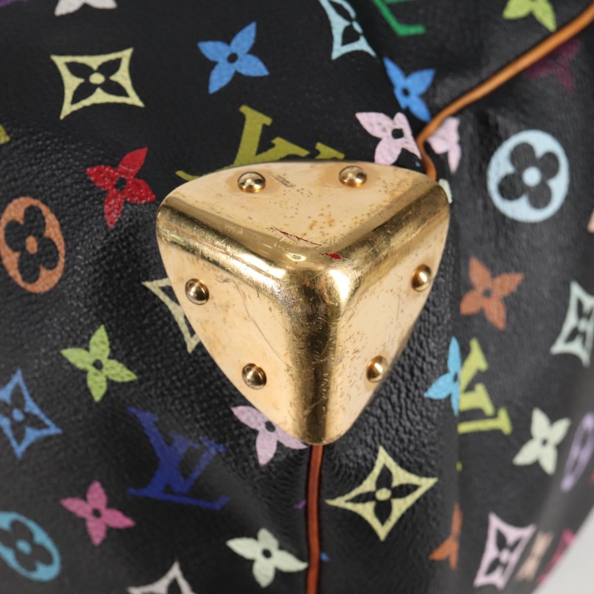 LOUIS VUITTON Monogram Multicolor Keepall 45 Bag Black M92640 Auth 117676V