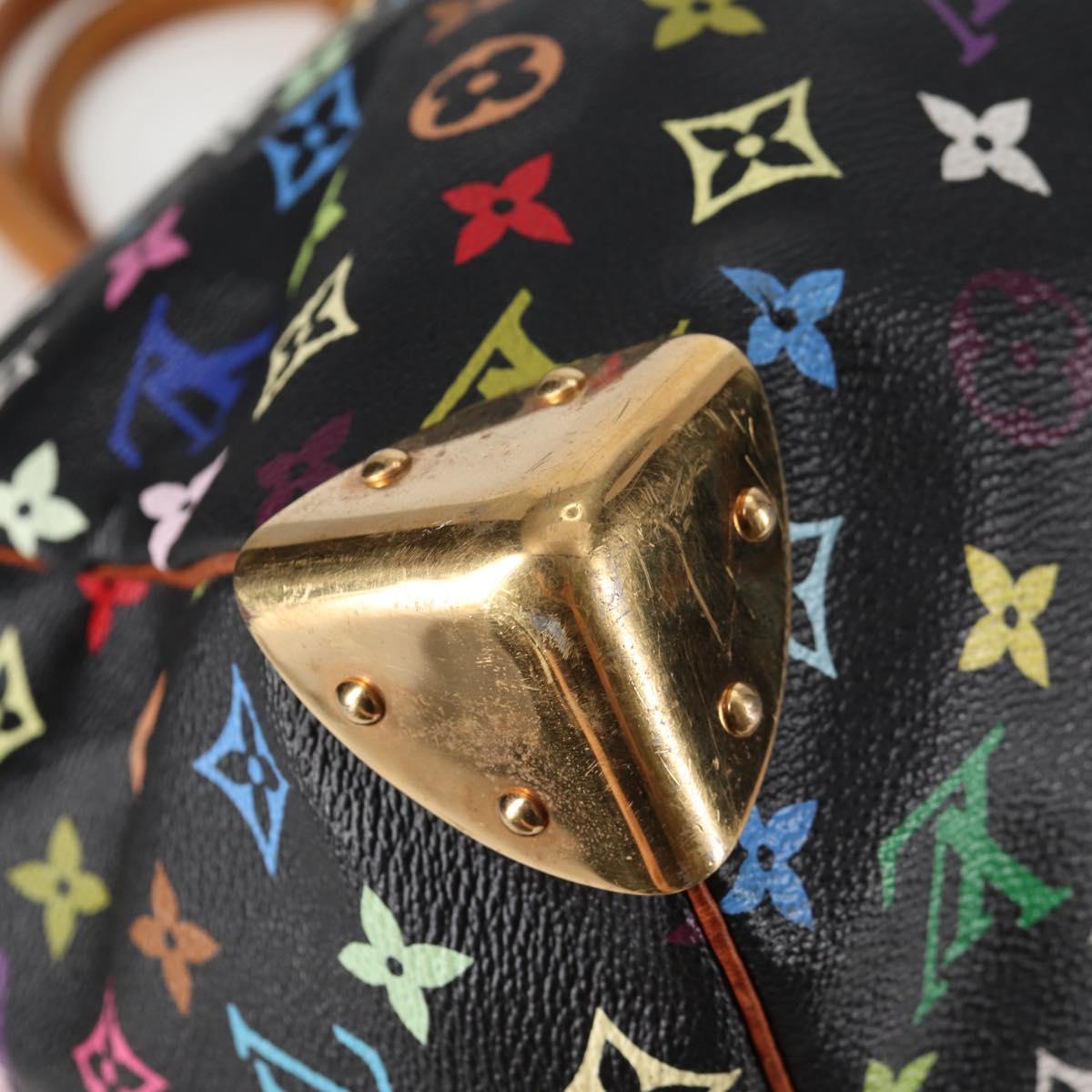 LOUIS VUITTON Monogram Multicolor Keepall 45 Bag Black M92640 Auth 117676V