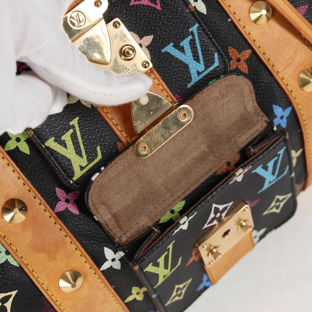 LOUIS VUITTON Monogram Multicolor Keepall 45 Bag Black M92640 Auth 117676V