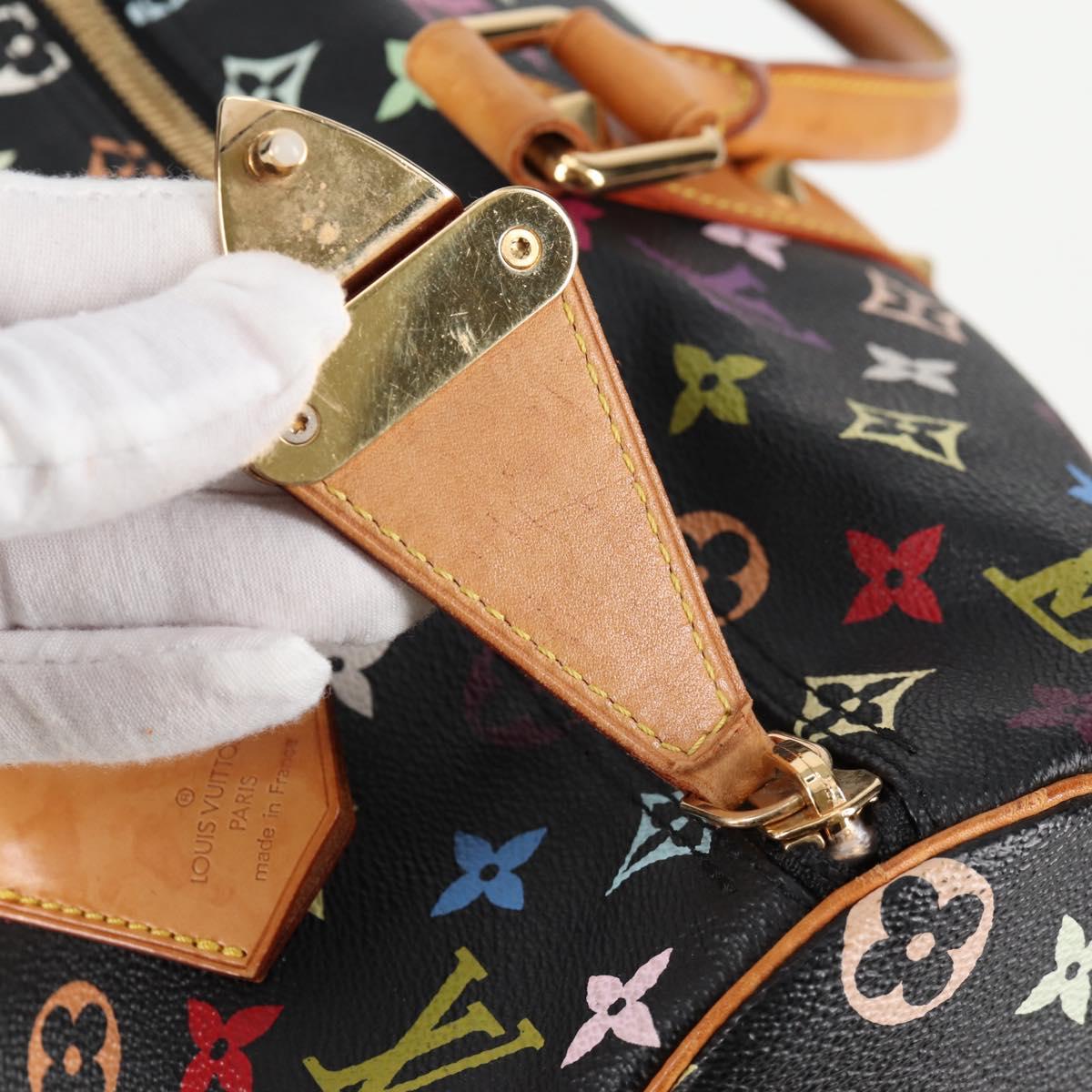 LOUIS VUITTON Monogram Multicolor Keepall 45 Bag Black M92640 Auth 117676V