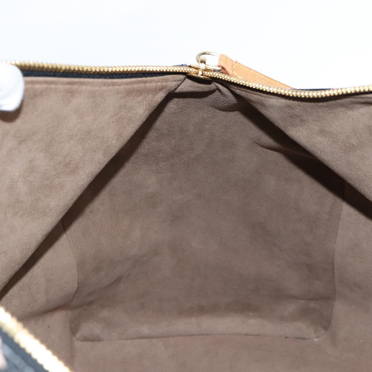 LOUIS VUITTON Monogram Multicolor Keepall 45 Bag Black M92640 Auth 117676V