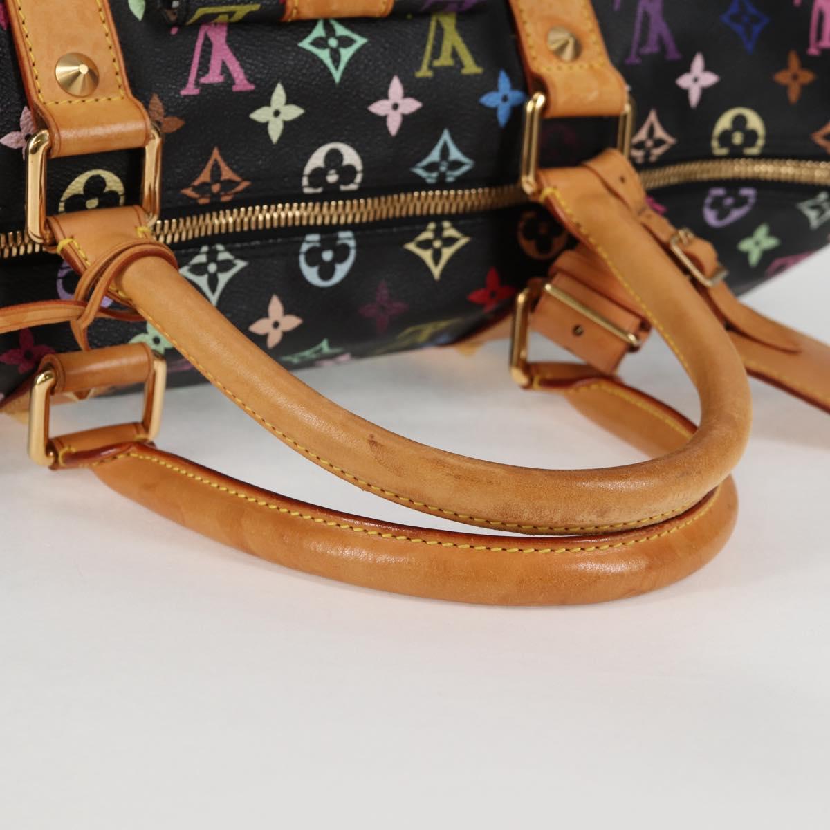 LOUIS VUITTON Monogram Multicolor Keepall 45 Bag Black M92640 Auth 117676V
