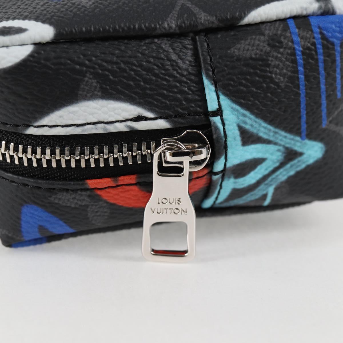 LOUIS VUITTON Eclipse Graffiti Porte Cle Squared Pouch M00969 Auth 117679AM