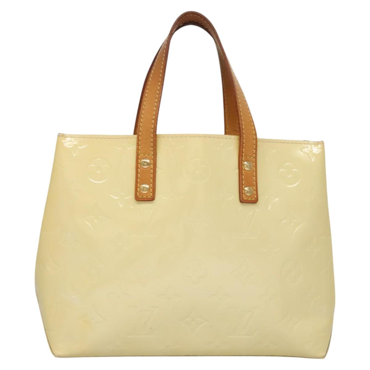 LOUIS VUITTON Monogram Vernis Reade PM Hand Bag Perle M91336 LV Auth 117705