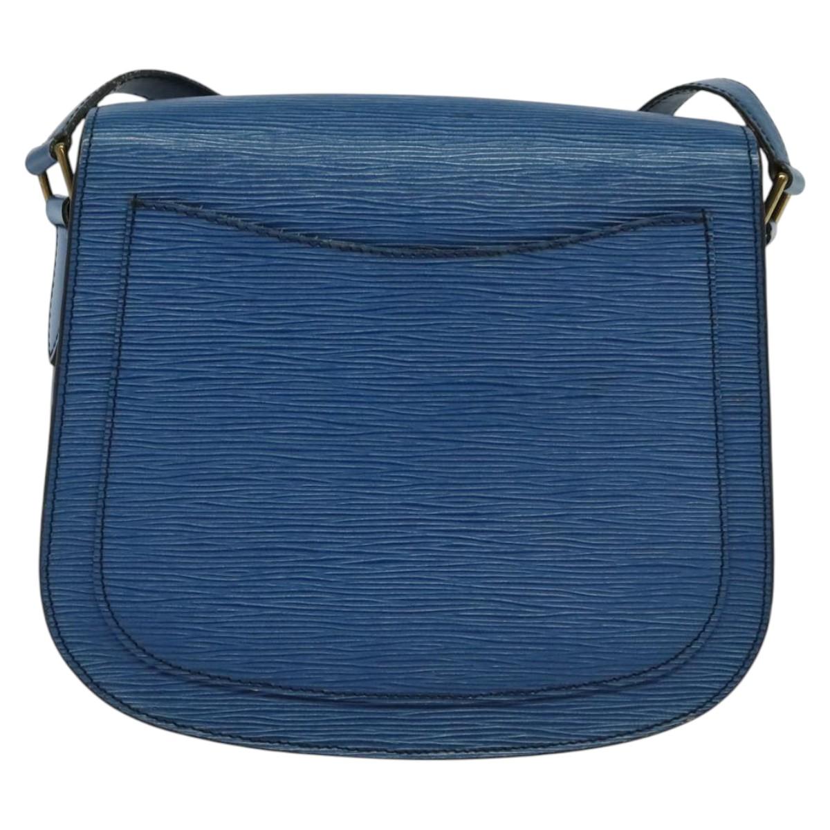 LOUIS VUITTON Epi Saint Cloud GM Shoulder Bag Toledo Blue M52195 LV Auth 117707