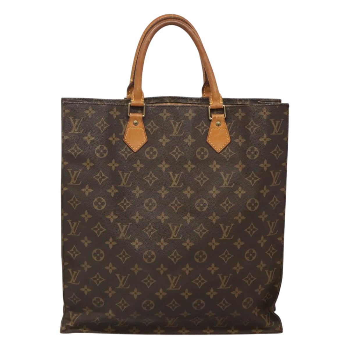 LOUIS VUITTON Monogram Sac Plat Hand Bag M51140 LV Auth 117717
