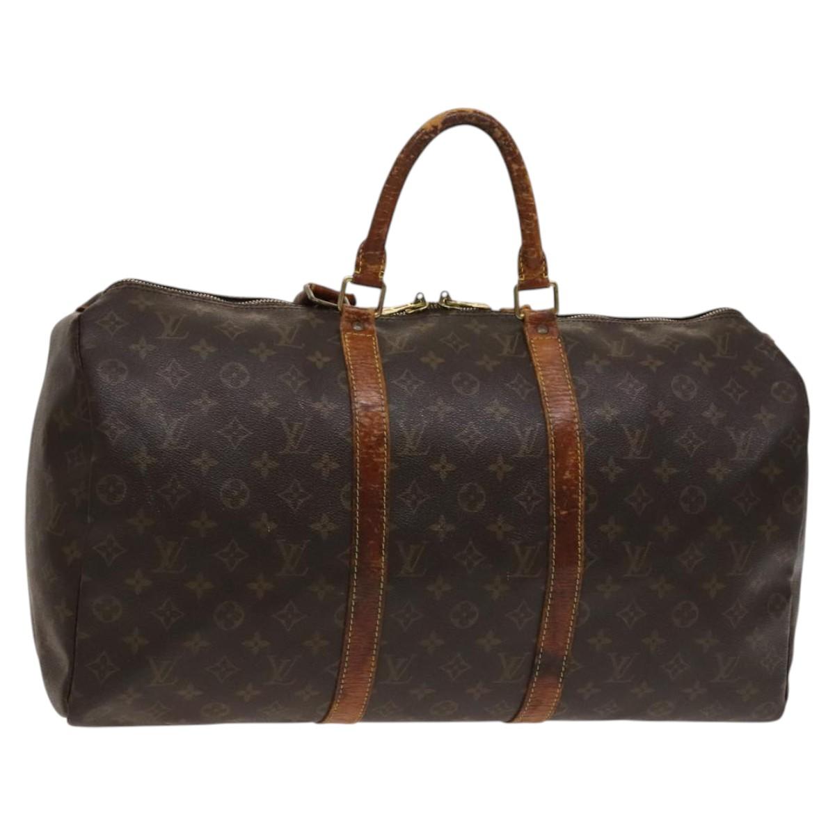 LOUIS VUITTON Monogram Keepall 50 Boston Bag M41426 LV Auth 117722
