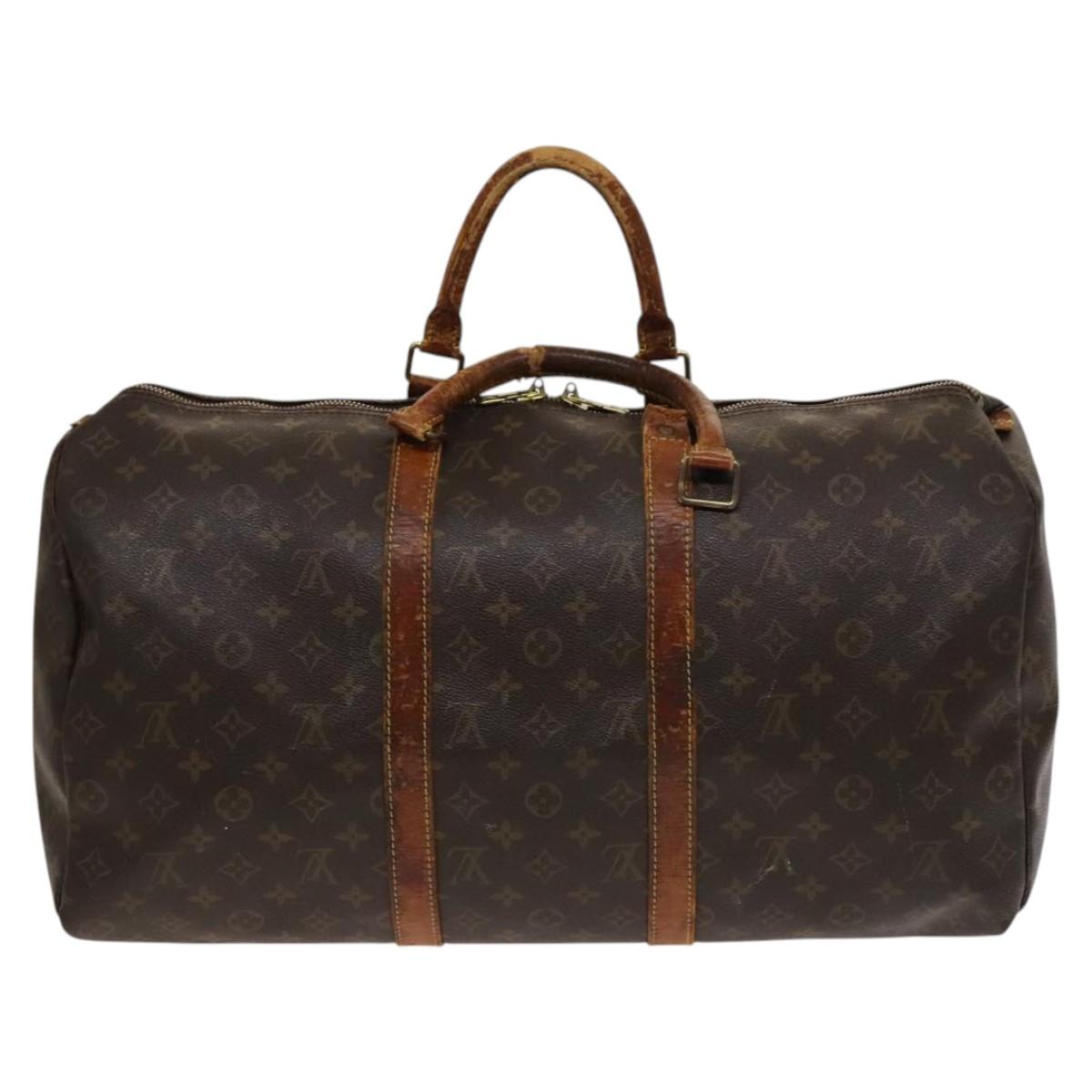 LOUIS VUITTON Monogram Keepall 50 Boston Bag M41426 LV Auth 117722