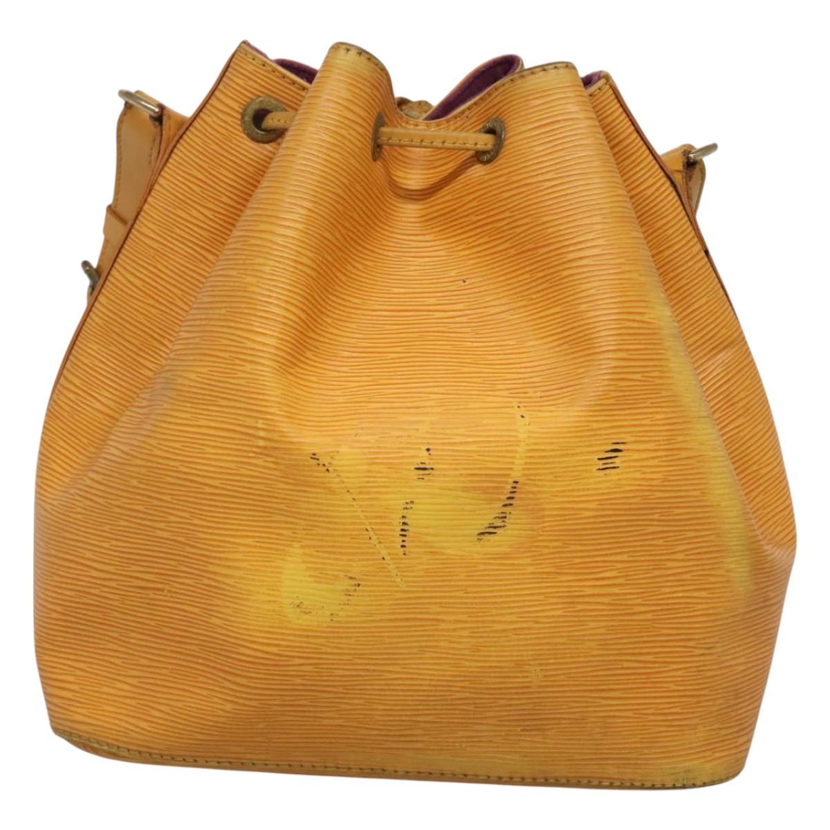LOUIS VUITTON Epi Petit Noe Shoulder Bag Yellow M44109 LV Auth 117742