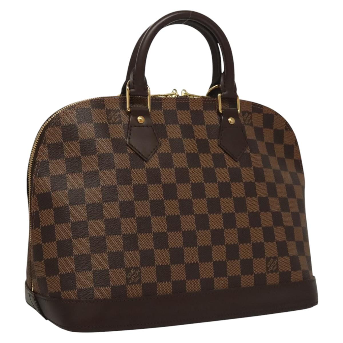 LOUIS VUITTON Damier Ebene Alma Hand Bag N51131 LV Auth 117754AM