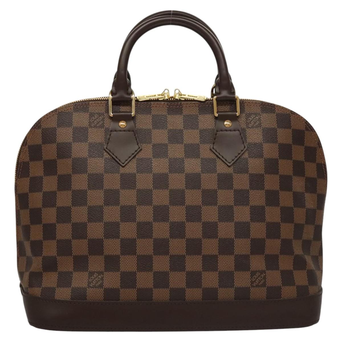 LOUIS VUITTON Damier Ebene Alma Hand Bag N51131 LV Auth 117754AM