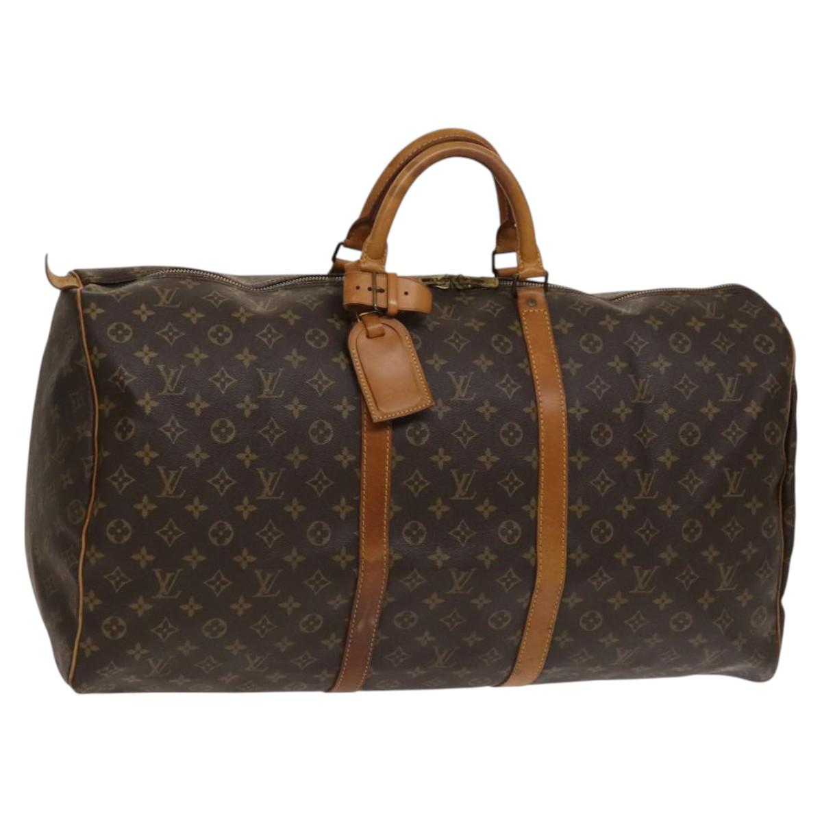 LOUIS VUITTON Monogram Keepall 60 Boston Bag M41422 LV Auth 117757