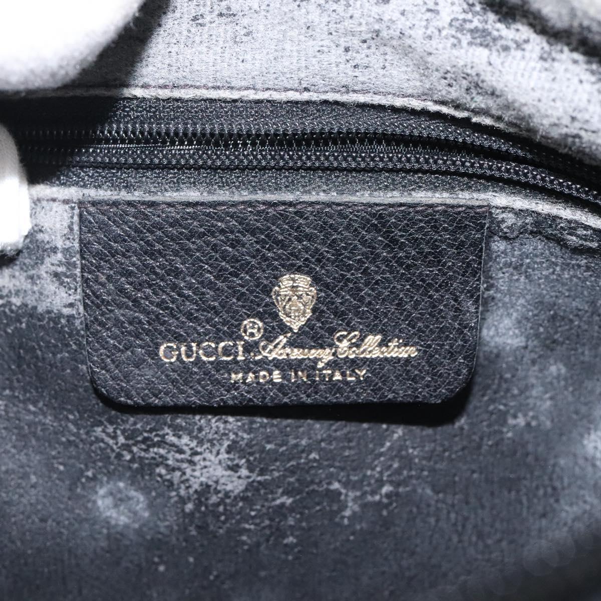 GUCCI GG Supreme Web Sherry Line Shoulder Bag PVC Black 89 02 077 Auth 117764