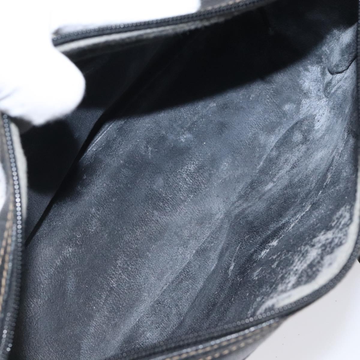 GUCCI GG Supreme Web Sherry Line Shoulder Bag PVC Black 89 02 077 Auth 117764