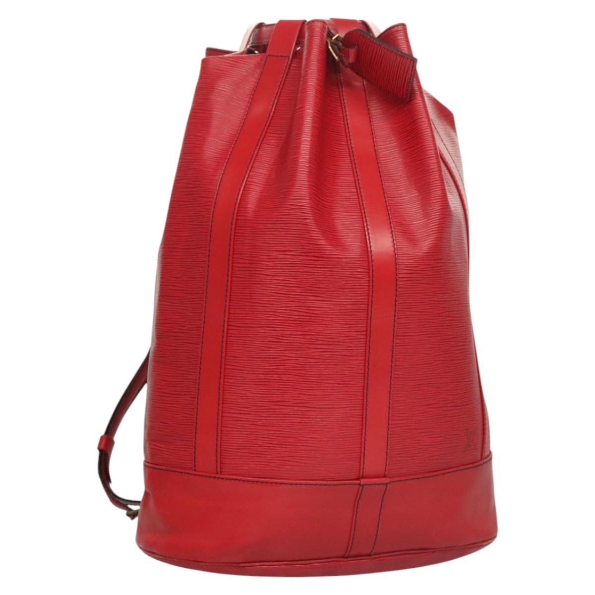 LOUIS VUITTON Epi Randonnee GM Shoulder Bag Red M43087 LV Auth 117765