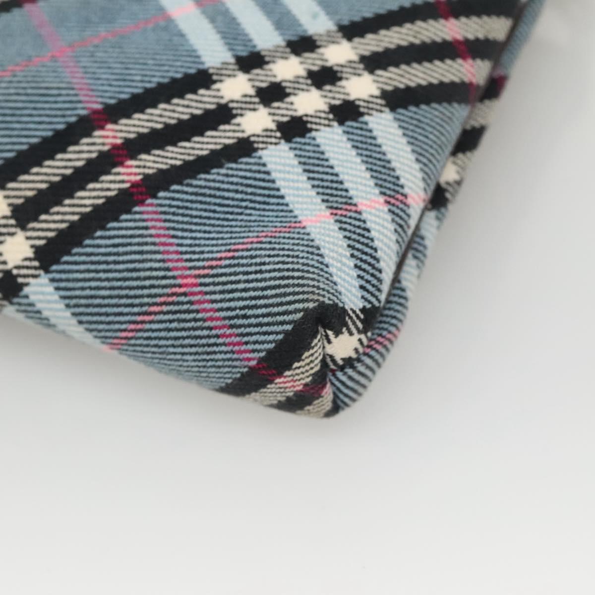 BURBERRY Nova Check Blue Label Shoulder Bag Canvas 2way Blue Auth 117772