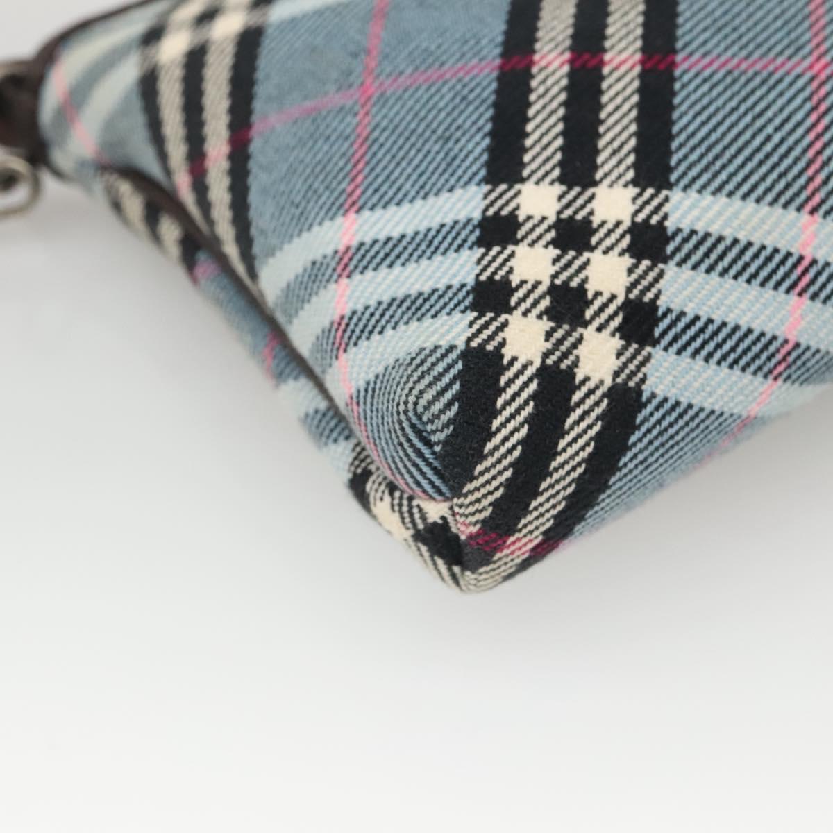 BURBERRY Nova Check Blue Label Shoulder Bag Canvas 2way Blue Auth 117772