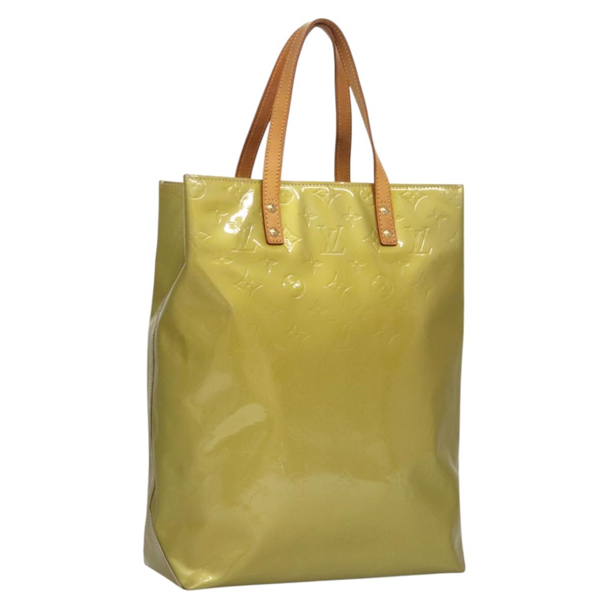 LOUIS VUITTON Monogram Vernis Reade MM Hand Bag Gris M91142 LV Auth 117778