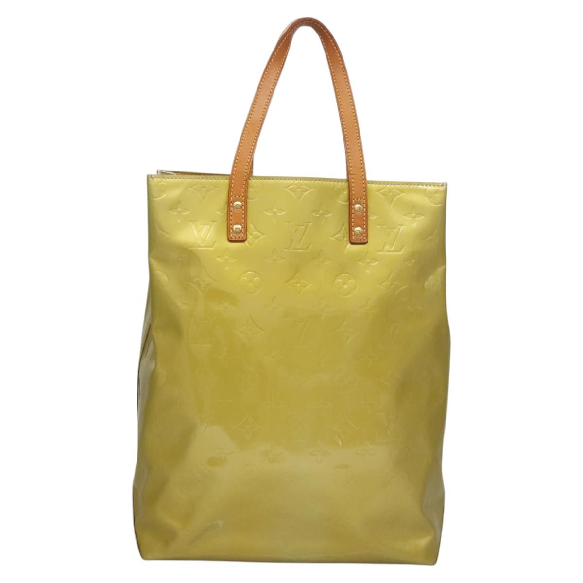 LOUIS VUITTON Monogram Vernis Reade MM Hand Bag Gris M91142 LV Auth 117778