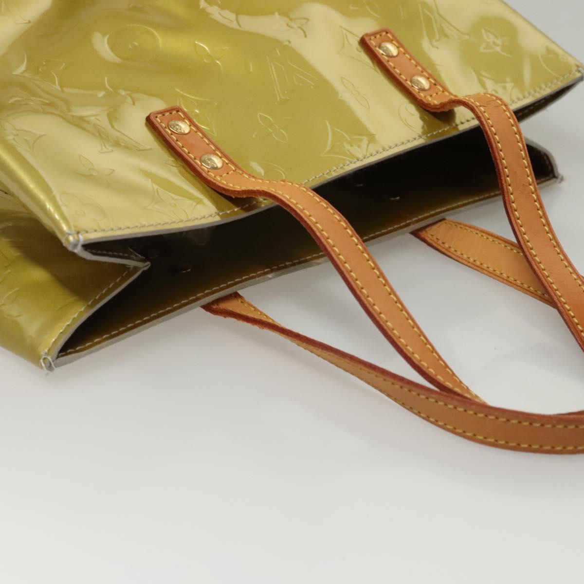 LOUIS VUITTON Monogram Vernis Reade MM Hand Bag Gris M91142 LV Auth 117778