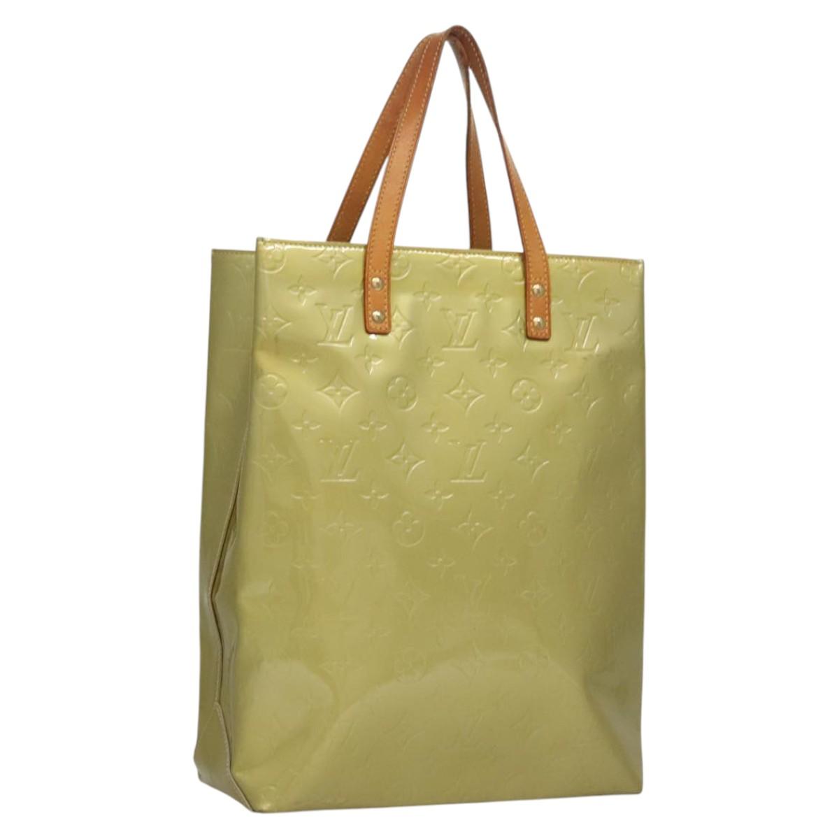 LOUIS VUITTON Monogram Vernis Reade MM Hand Bag Gris M91142 LV Auth 117797