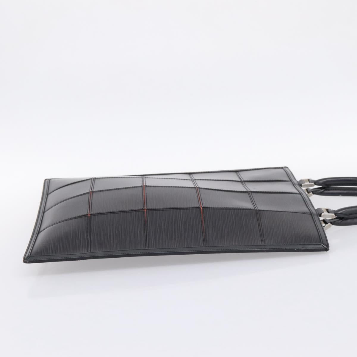 LOUIS VUITTON Epi Stretch Silver Fizz Hand Bag Black M54622 LV Auth 117803