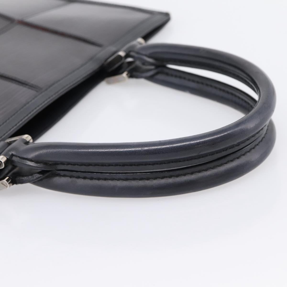 LOUIS VUITTON Epi Stretch Silver Fizz Hand Bag Black M54622 LV Auth 117803