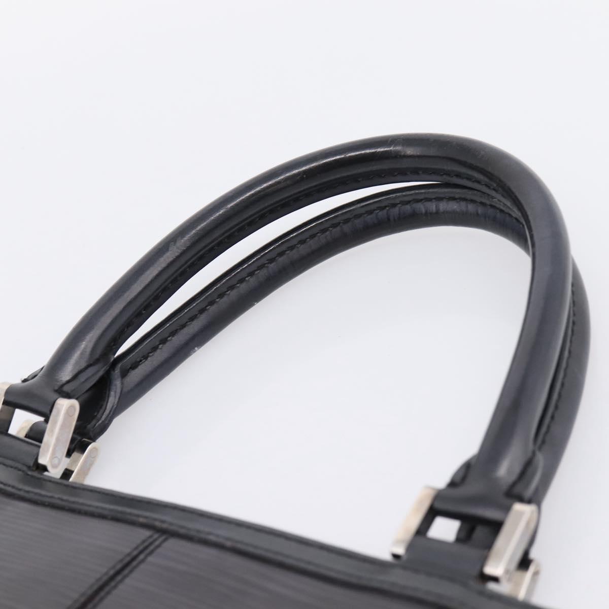 LOUIS VUITTON Epi Stretch Silver Fizz Hand Bag Black M54622 LV Auth 117803