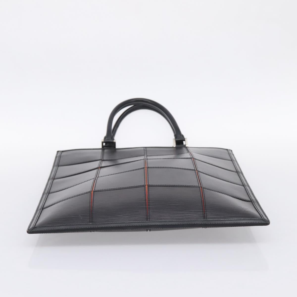 LOUIS VUITTON Epi Stretch Silver Fizz Hand Bag Black M54622 LV Auth 117803