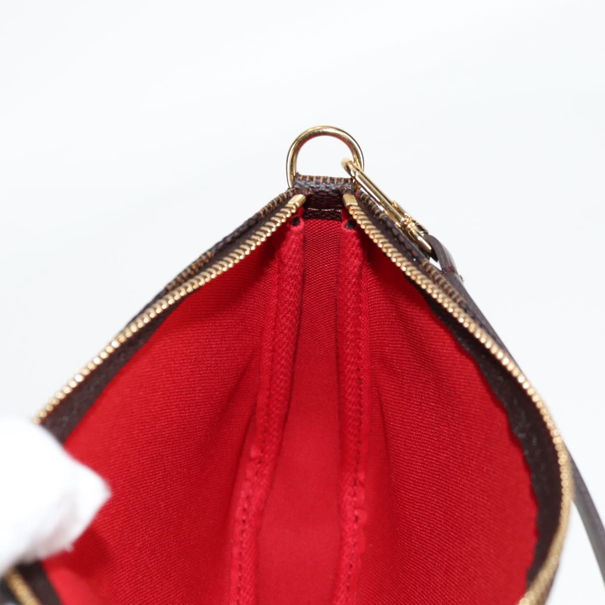 LOUIS VUITTON Damier Ebene Pochette Accessoires Pouch N41206 LV Auth 117812M