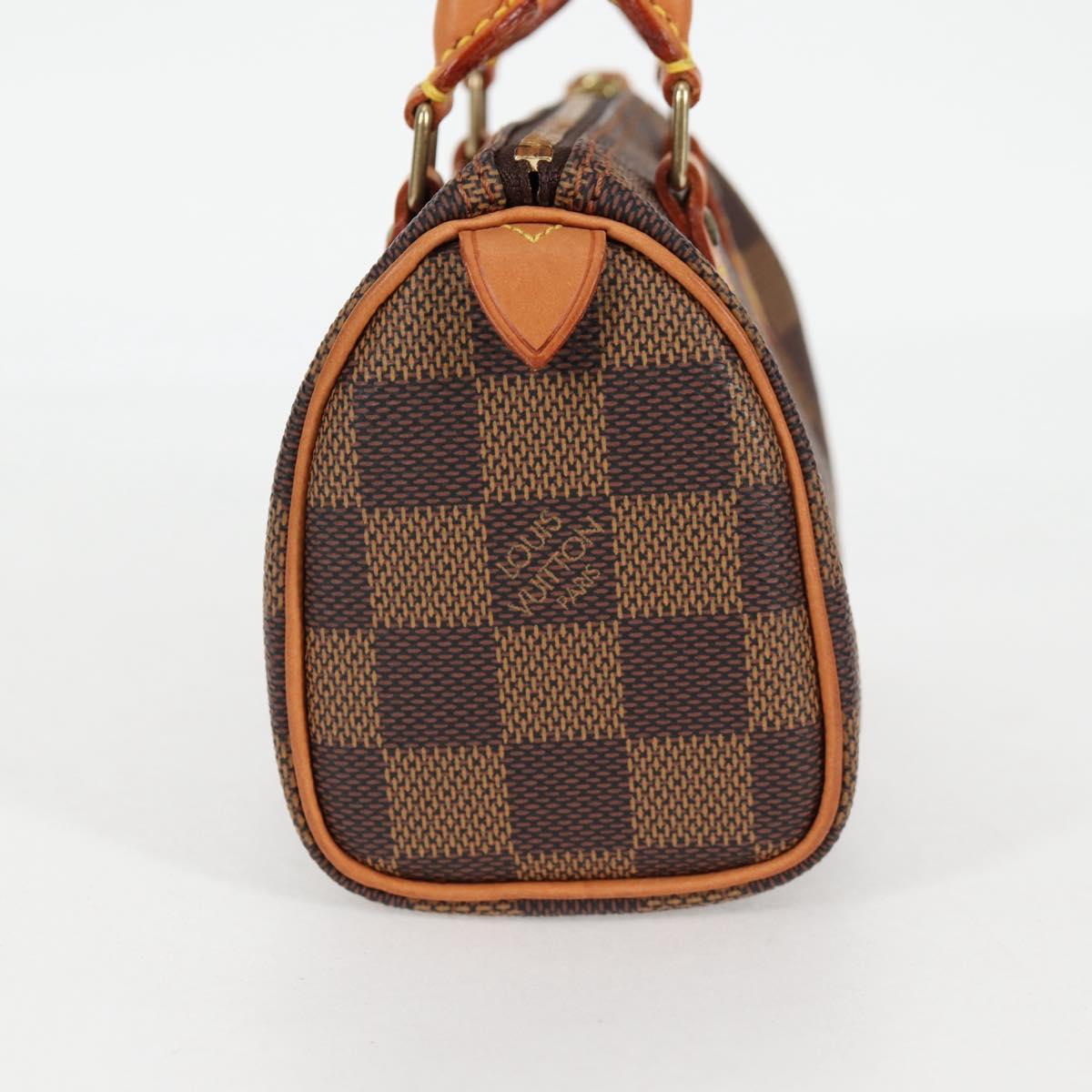 LOUIS VUITTON Damier Ebene Mini Speedy Hand Bag SPO N41536 LV Auth 117814SM