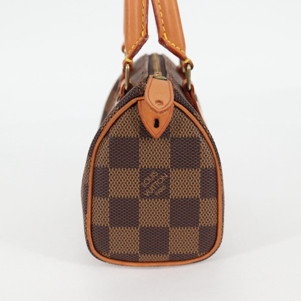 LOUIS VUITTON Damier Ebene Mini Speedy Hand Bag SPO N41536 LV Auth 117814SM