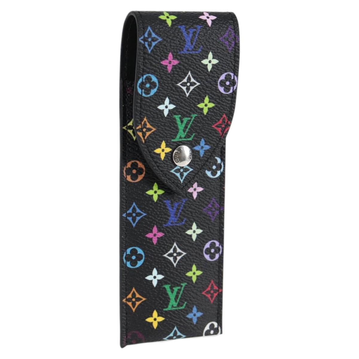 LOUIS VUITTON Monogram Multicolor LVxTM Pen Pouch Black GI1312 LV Auth 117816SM