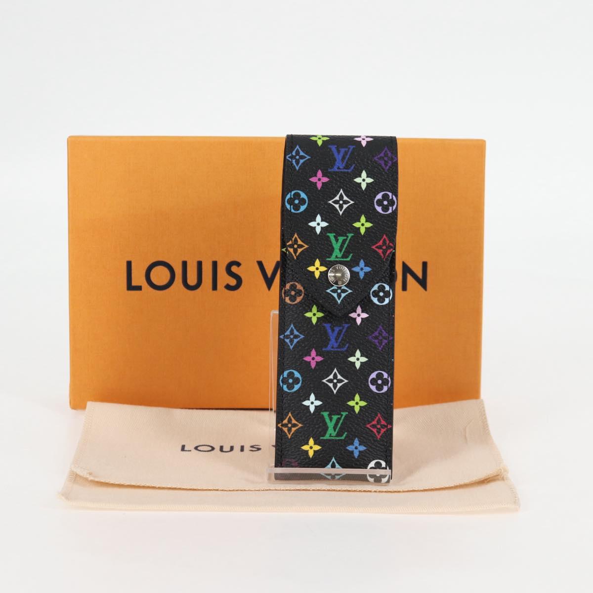 LOUIS VUITTON Monogram Multicolor LVxTM Pen Pouch Black GI1312 LV Auth 117816SM
