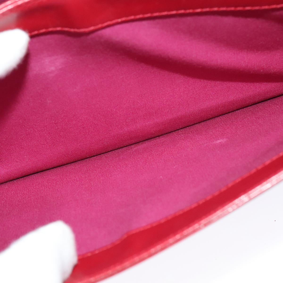 BVLGARI Chain Shoulder Bag Leather Red Auth 117840