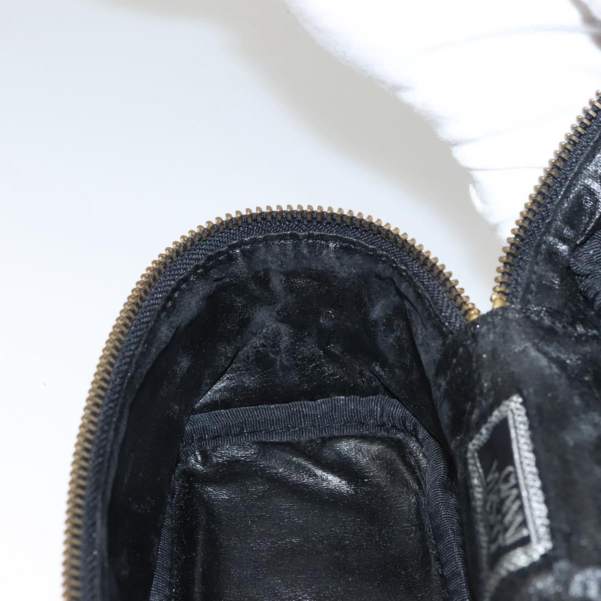 Gianni Versace Vanity Pouch Canvas Multicolor Gold Auth 117852