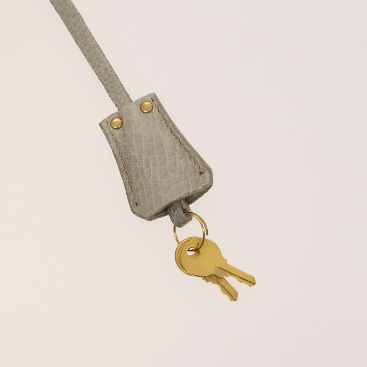 PRADA Hand Bag Canvas 2way Beige Gold Auth 117858