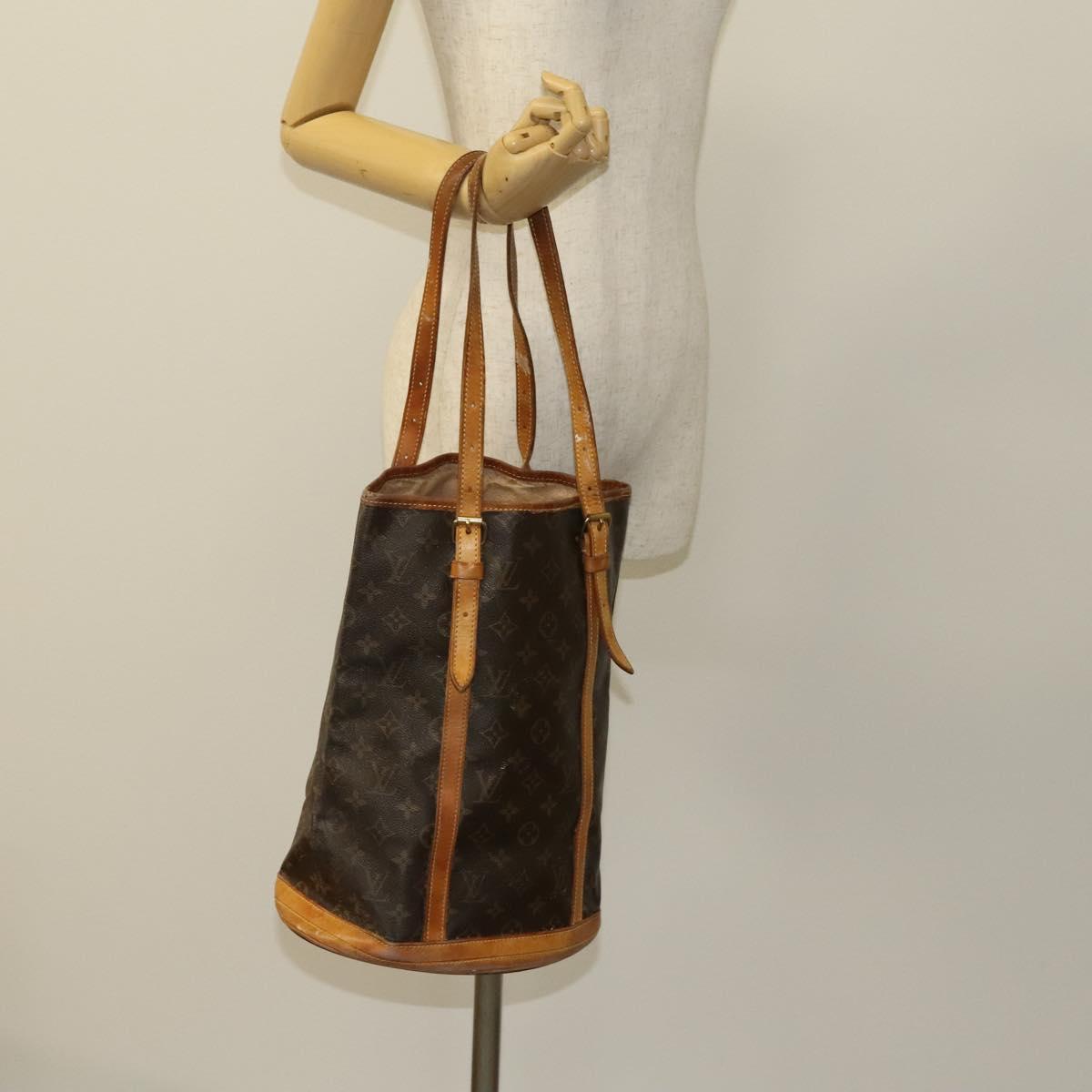 LOUIS VUITTON Monogram Bucket GM Shoulder Bag M42236 LV Auth 117873
