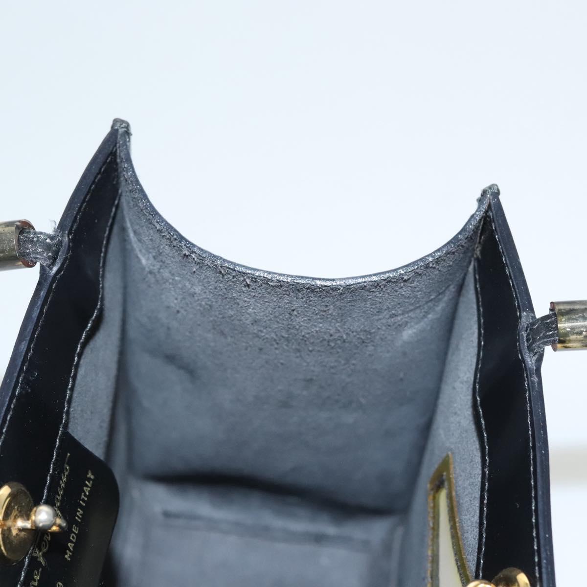 Salvatore Ferragamo Hand Bag Patent leather Black Auth 117886