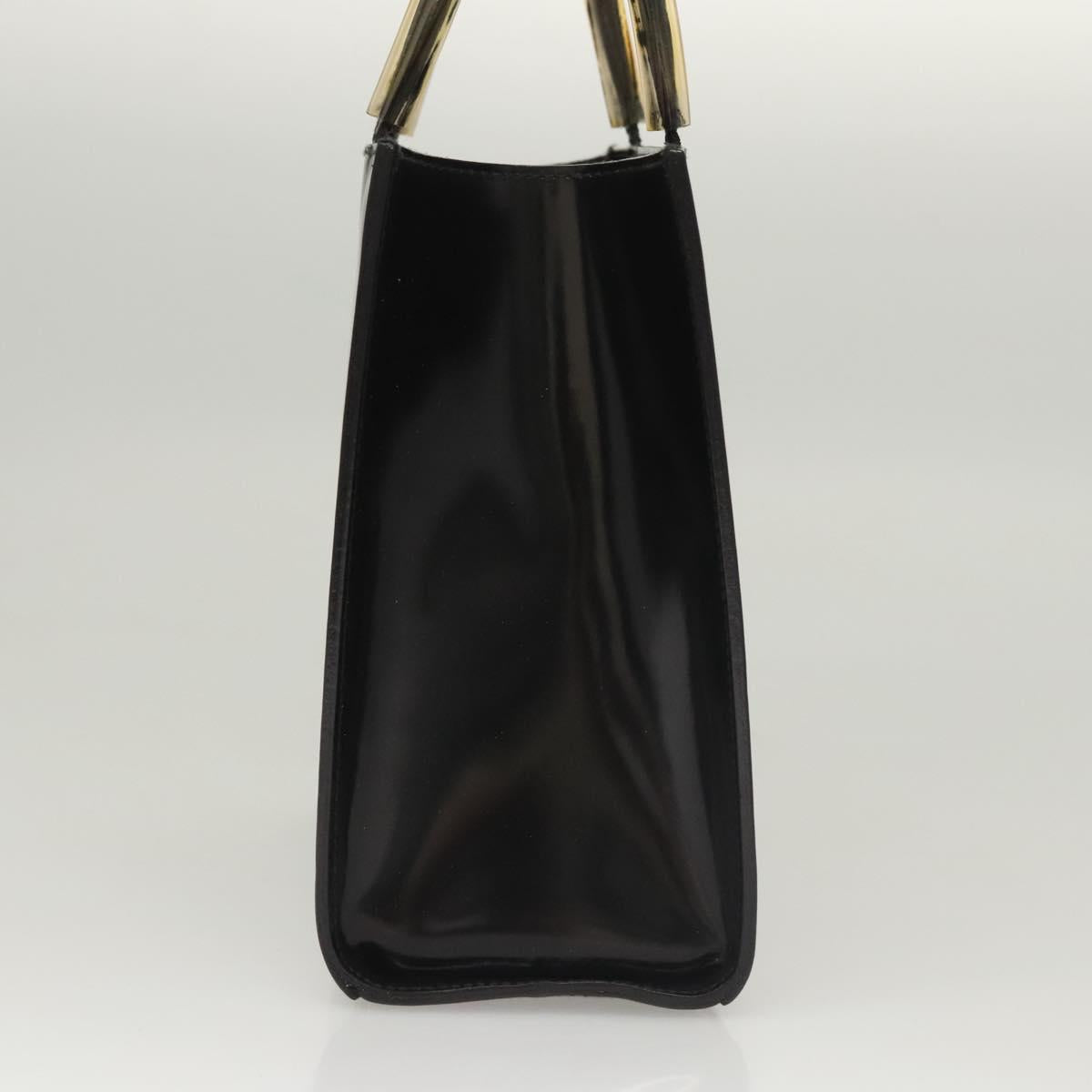 Salvatore Ferragamo Hand Bag Patent leather Black Auth 117886