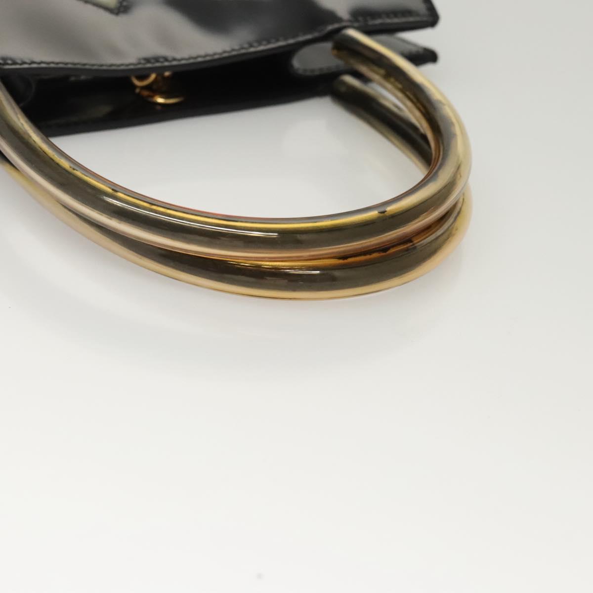 Salvatore Ferragamo Hand Bag Patent leather Black Auth 117886