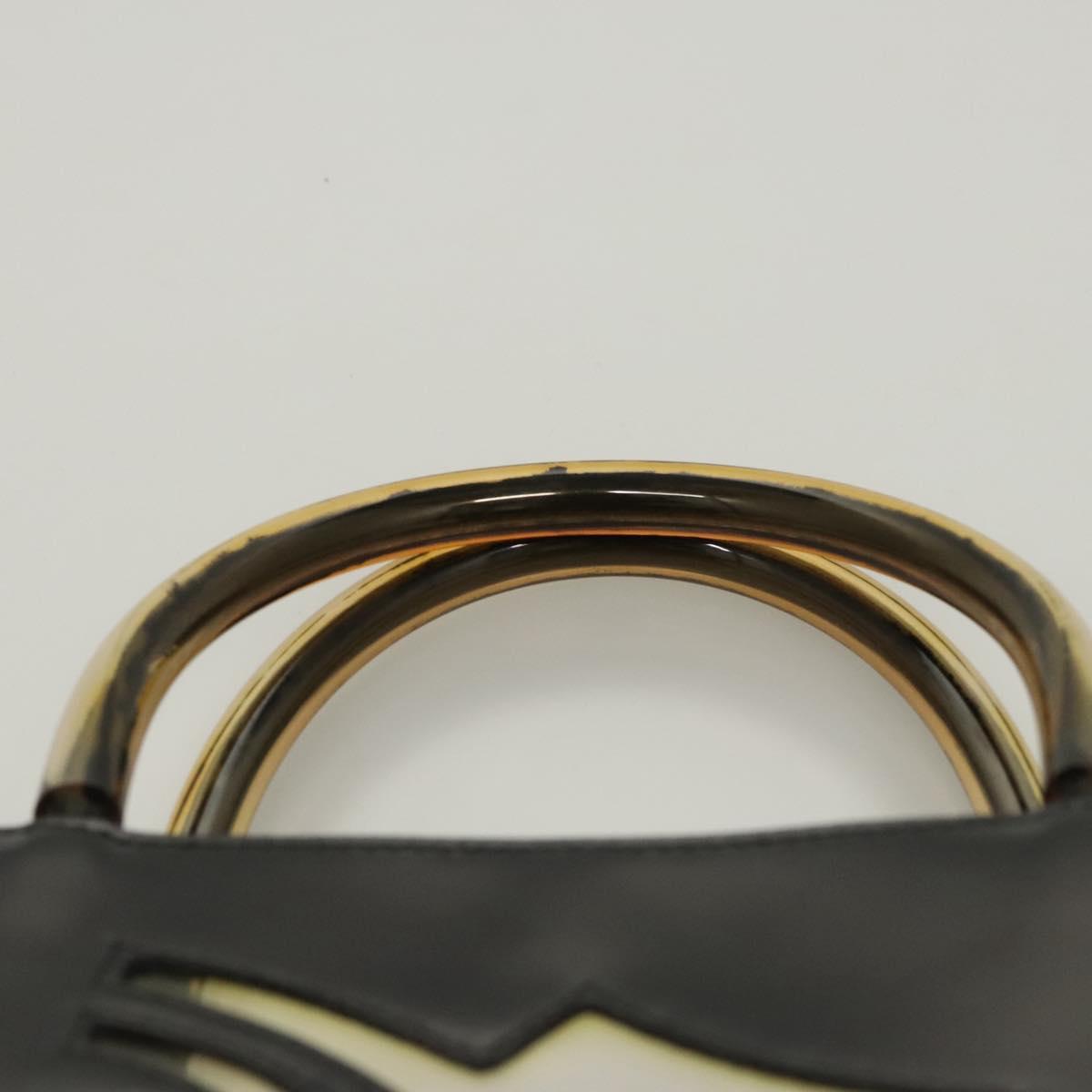 Salvatore Ferragamo Hand Bag Patent leather Black Auth 117886