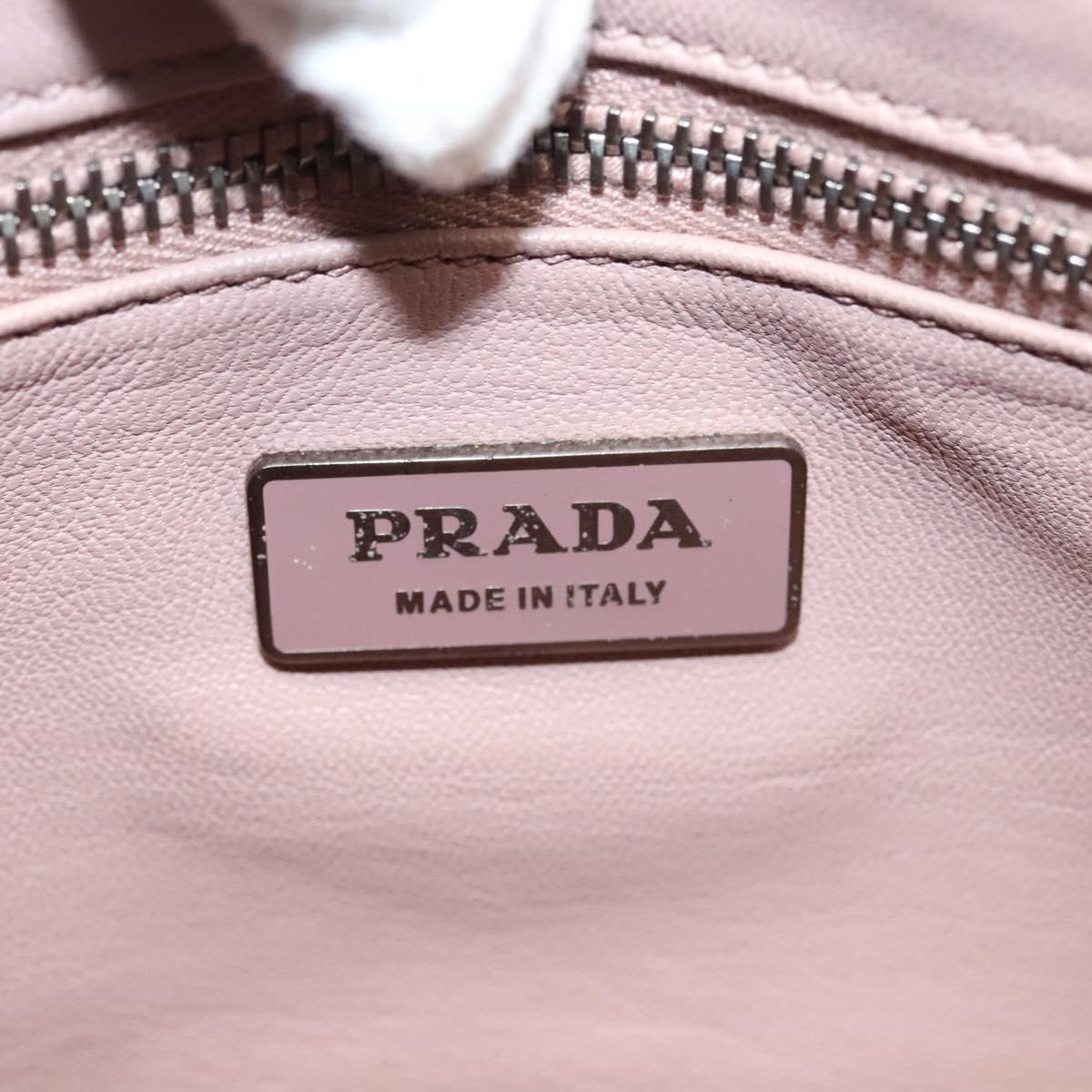 PRADA Shoulder Bag Leather Black Auth 117887