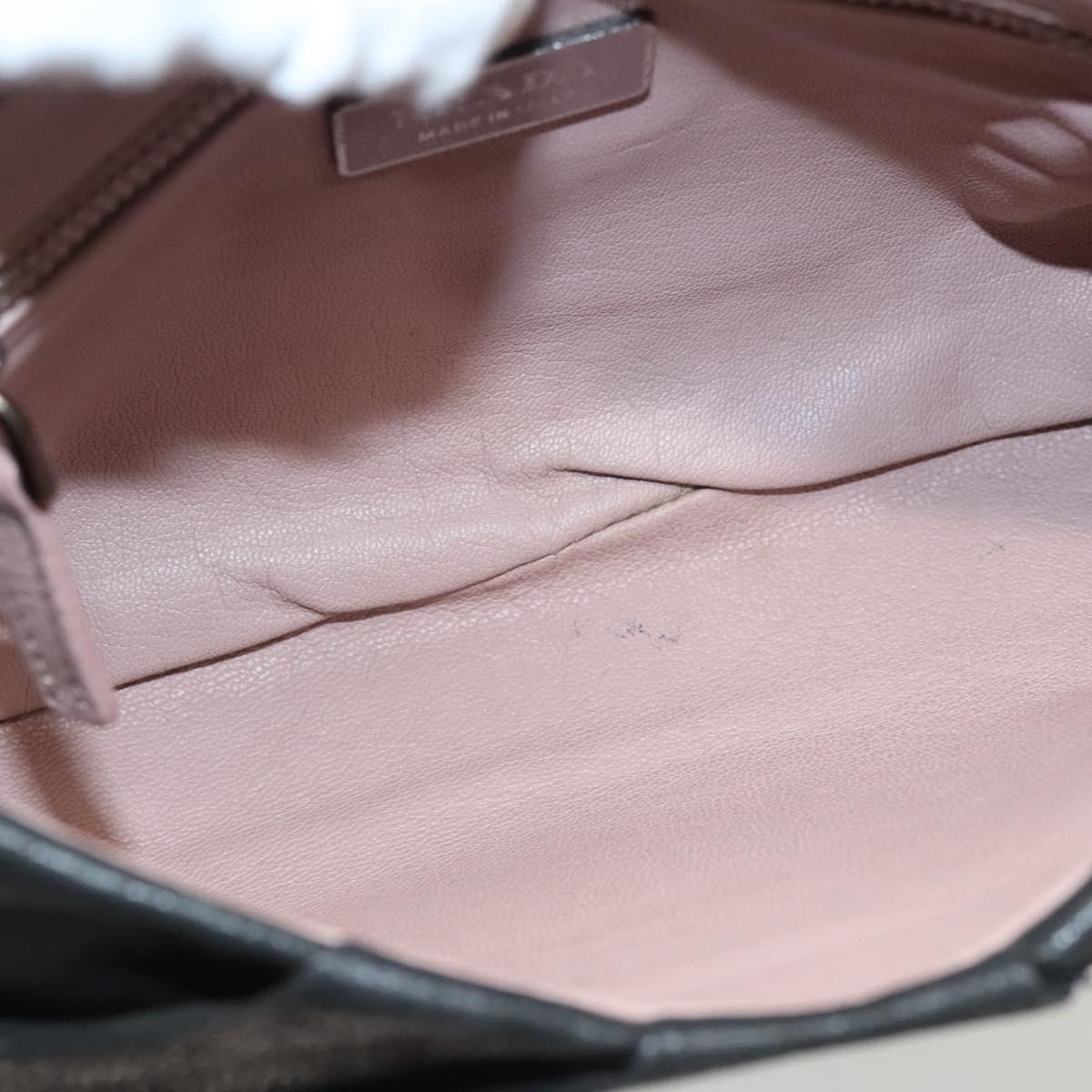 PRADA Shoulder Bag Leather Black Auth 117887