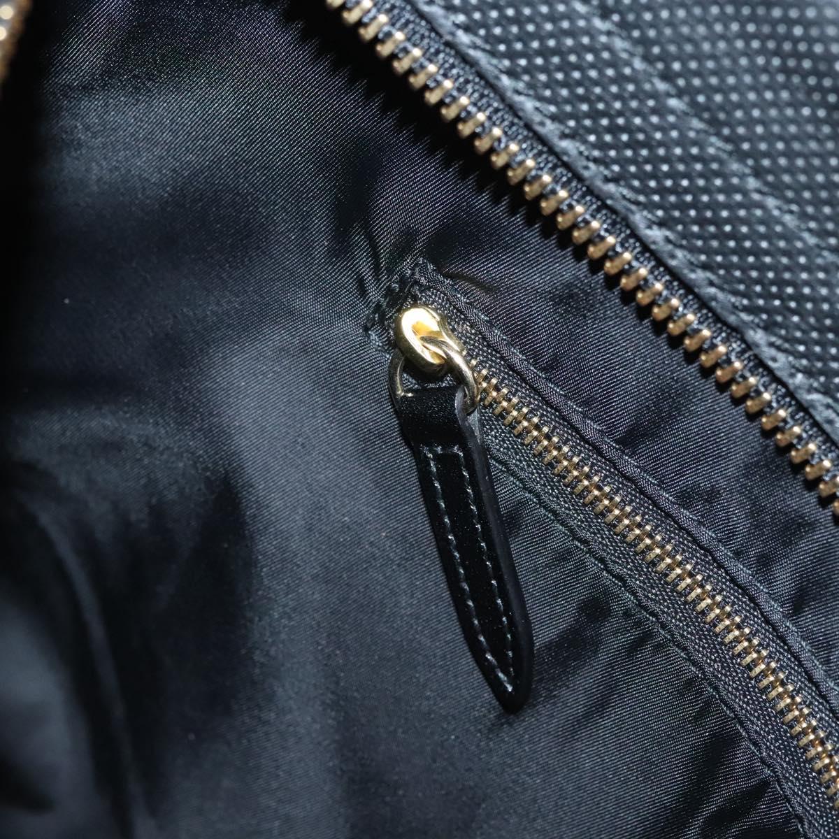 BURBERRY Nova Check Shoulder Bag Nylon Black Gold Auth 117888