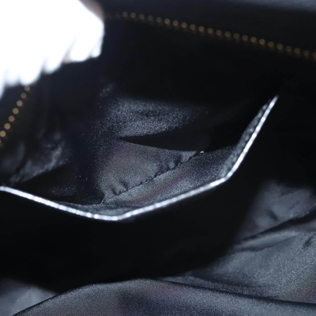 BURBERRY Nova Check Shoulder Bag Nylon Black Gold Auth 117888