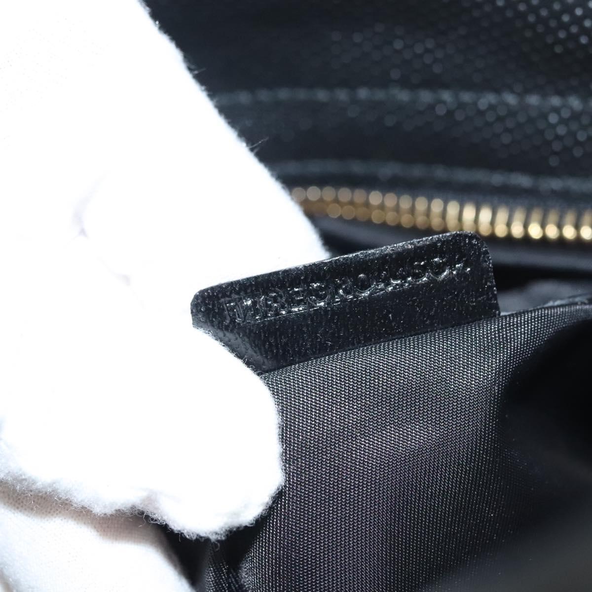 BURBERRY Nova Check Shoulder Bag Nylon Black Gold Auth 117888