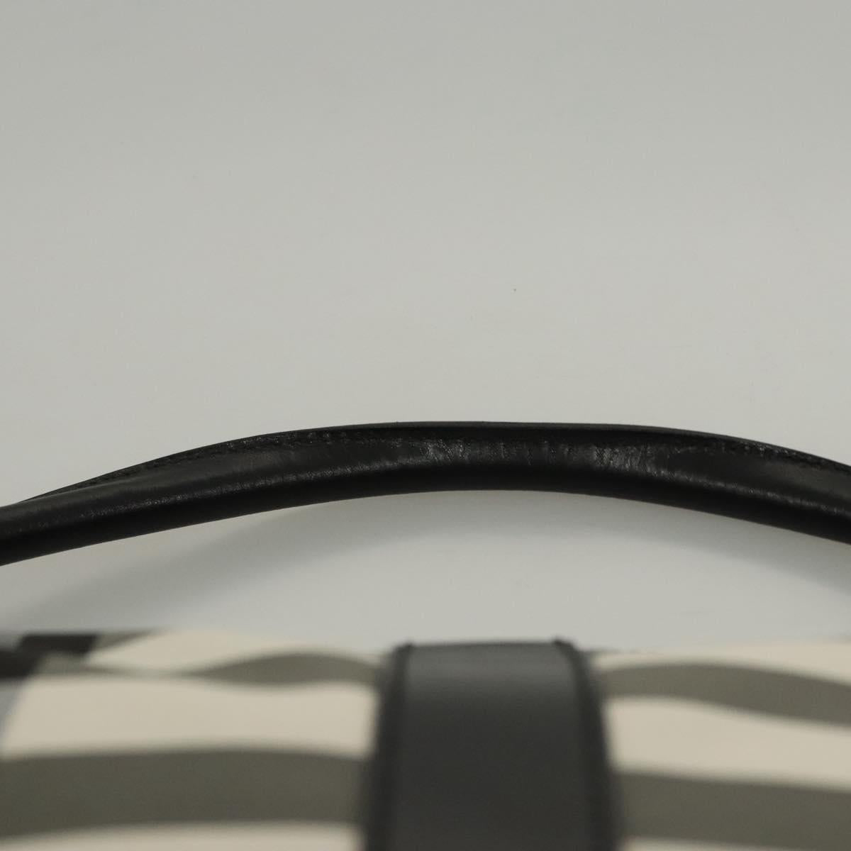 BURBERRY Nova Check Shoulder Bag Nylon Black Gold Auth 117888