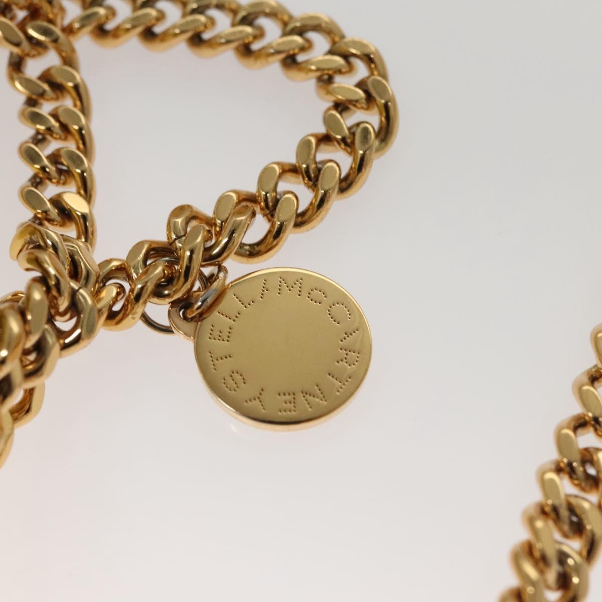 Stella MacCartney Chain Falabella Shoulder Bag Suede Yellow Gold Auth 117893